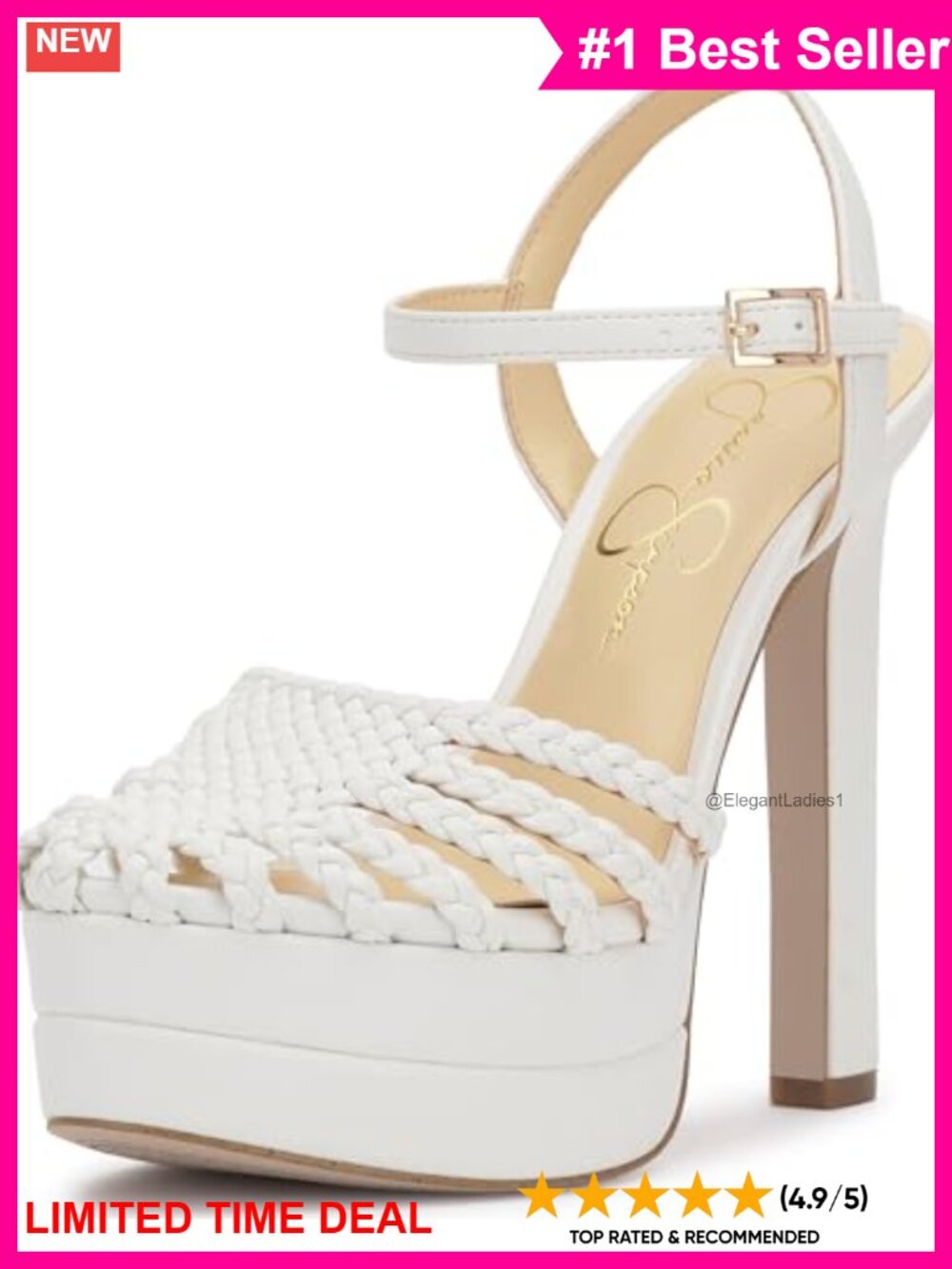 Jessica Simpson Inaia Faux Leather Braided Platform Sandals